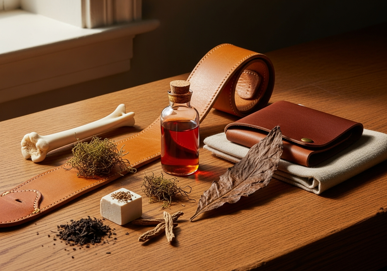 CaptiScent™ R-Select Leather Absolute AP-631-R, captive de parfumerie cuir, extrait CO₂ supercritique, origine France et Tunisie